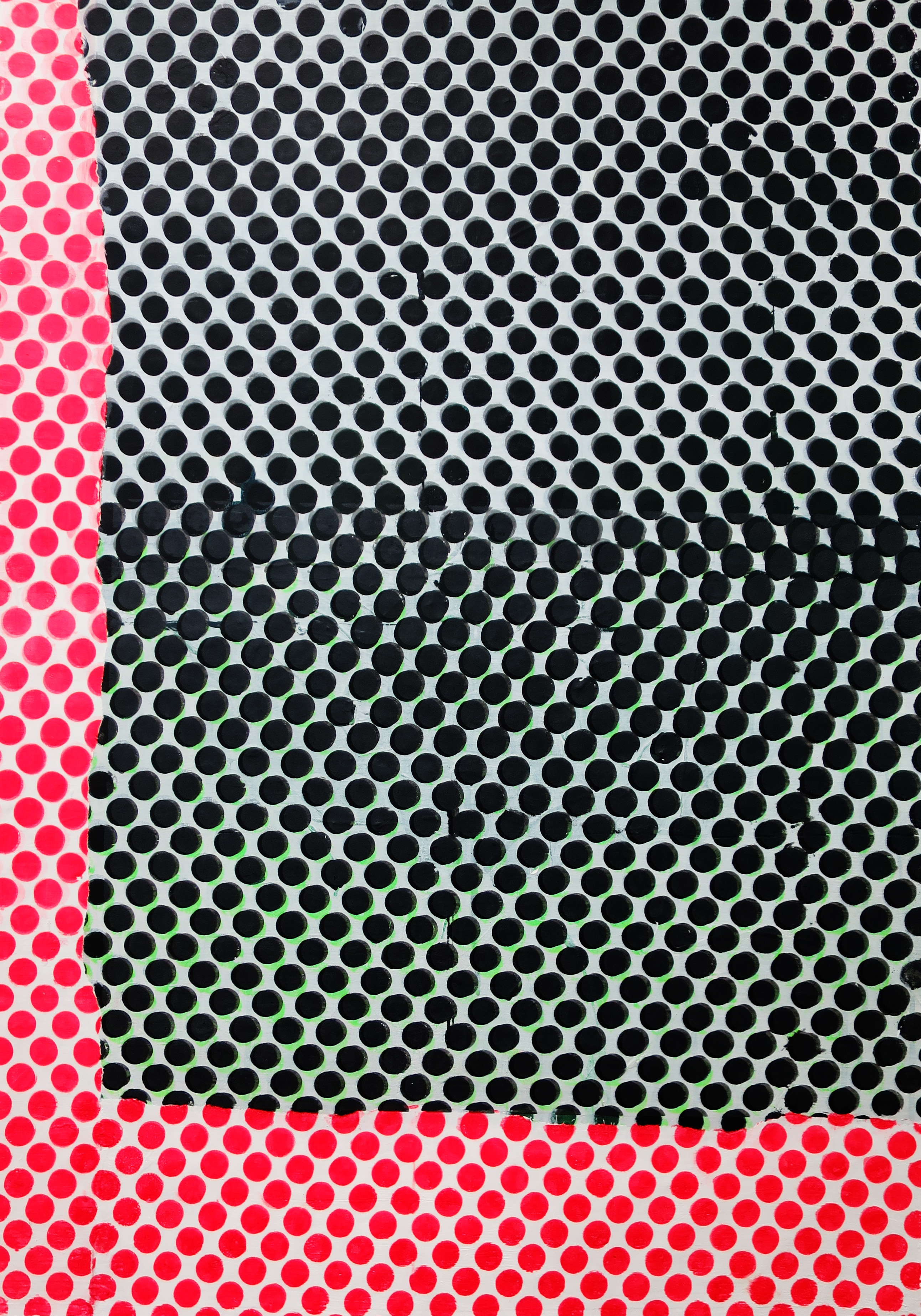 Pink and Black Dots 36x26 2017